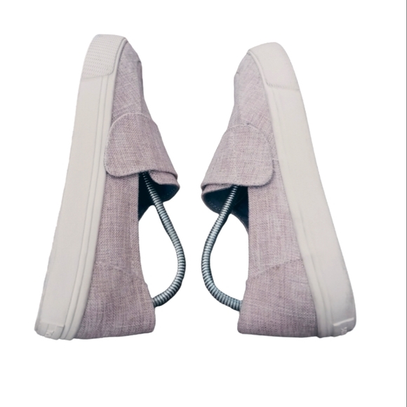 Toms Altair Women Canvas Pale Pink Metallic Hook & Loop Sneakers - Picture 5 of 10